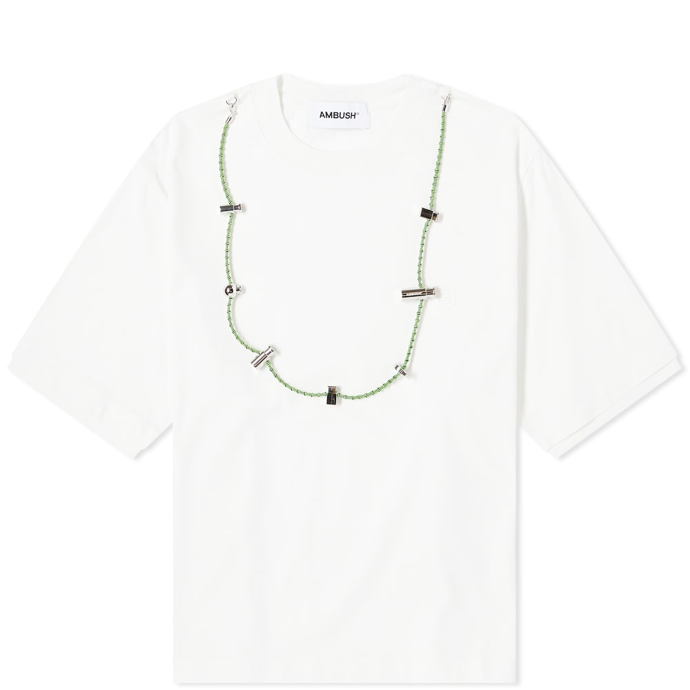 T-paita Ambush Cord Collar Tee Valkoinen | BWAA031F22JER0010202, 0