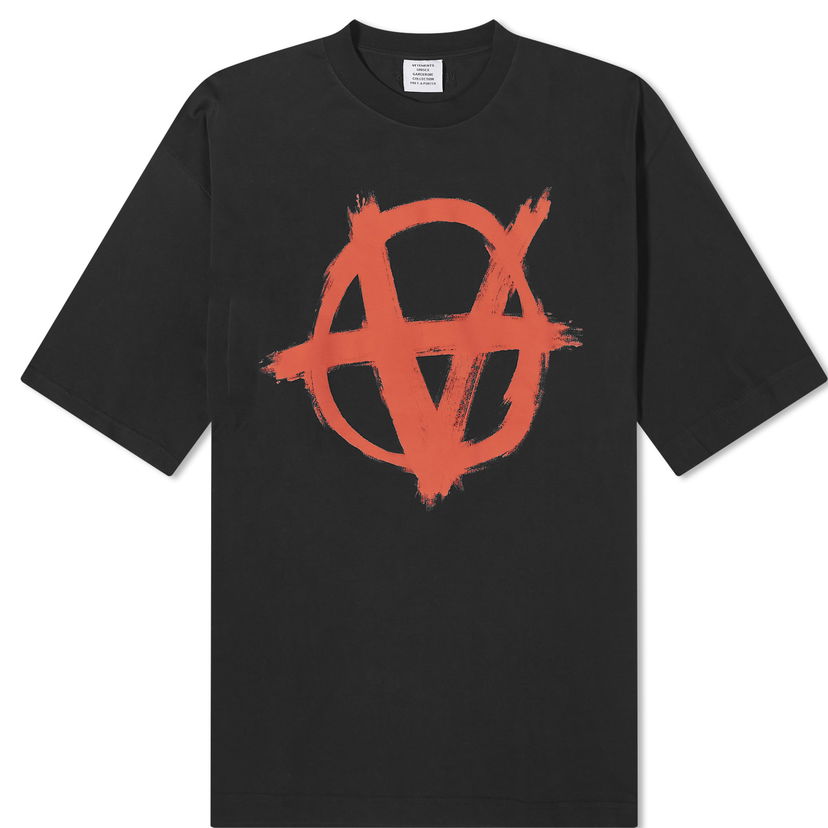 T-paita VETEMENTS Double Anarchy T-Shirt Musta | UE64TR990BR