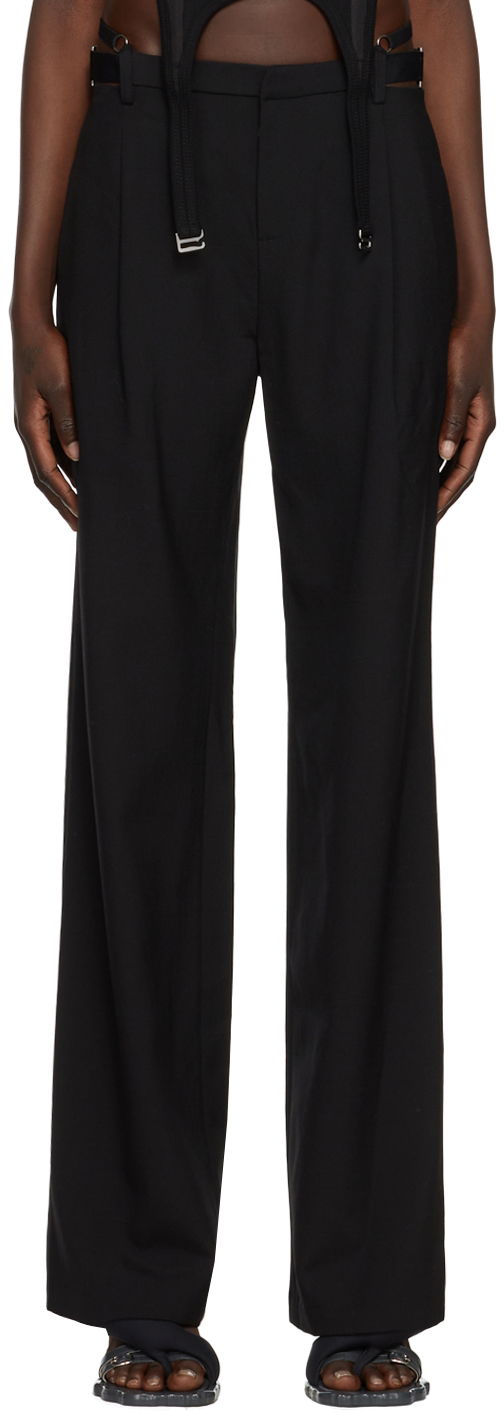 Housut Dion Lee Dion Lee Lingerie Wool Trousers Musta | C2279P22