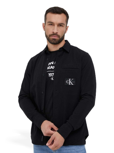 Paita CALVIN KLEIN Textured Shirt Musta | J30J323516
