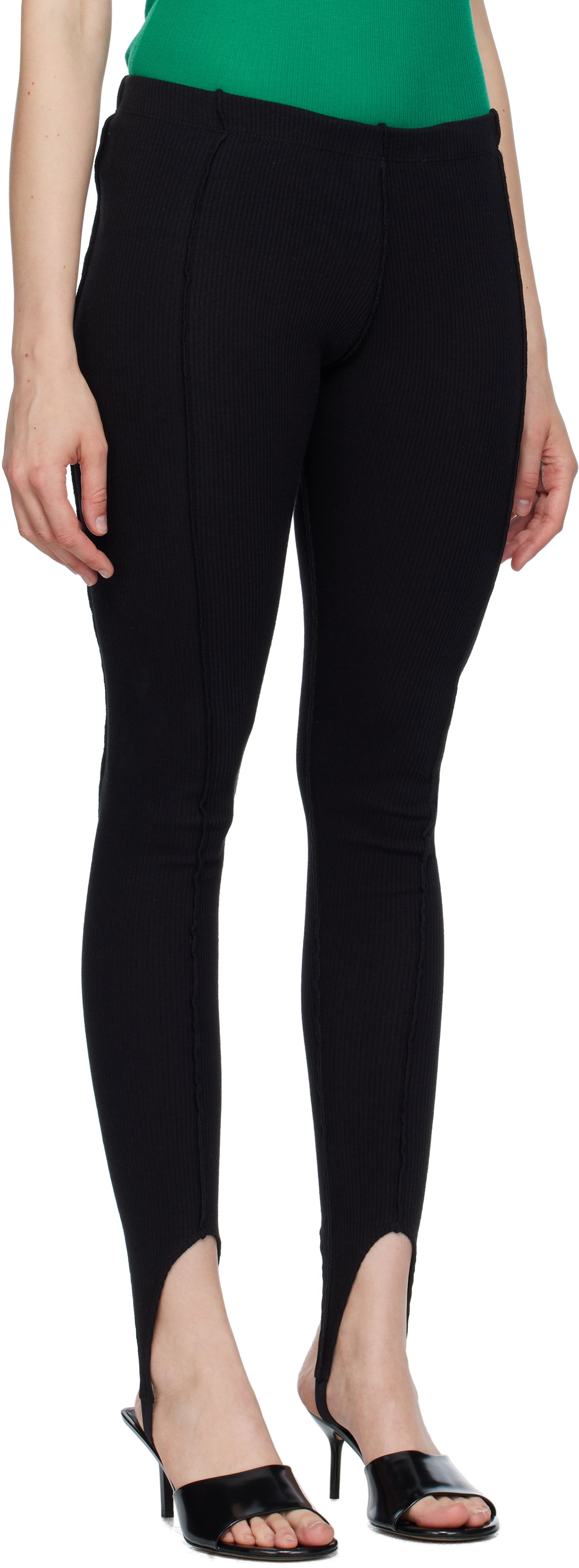 Leggingsit Baserange Baserange Sync Ribbed Stirrup Leggings Musta | PASL-RCR-AU25, 1