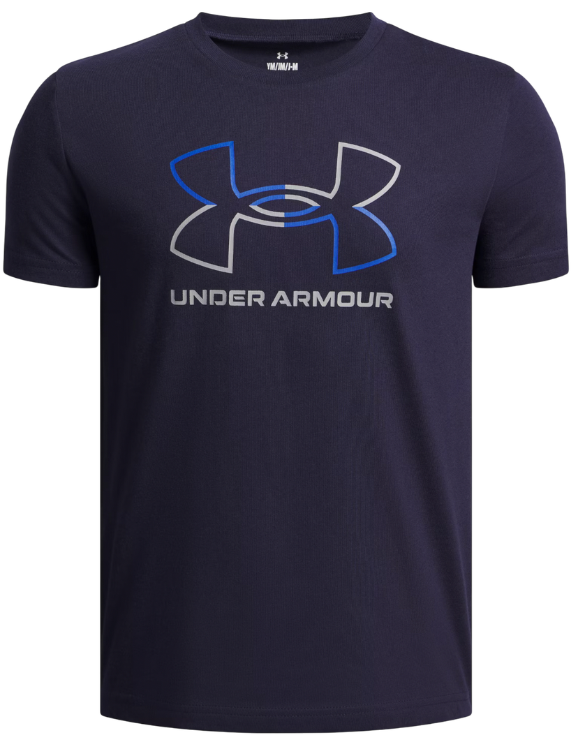 T-paita Under Armour GL Foundation Short Sleeve T-Shirt with Split Outline Logo Tummansininen | 6005010-410