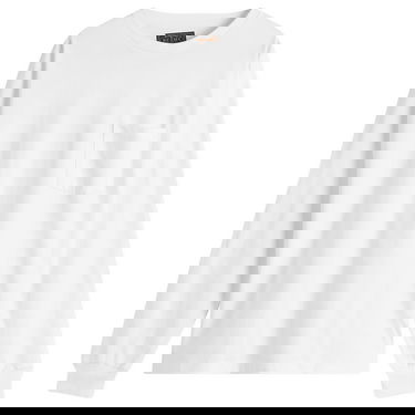 T-paita BEAMS Beams Plus Long Sleeve Pocket Tee, Size Large Valkoinen | 3814-0066-156-01, 1