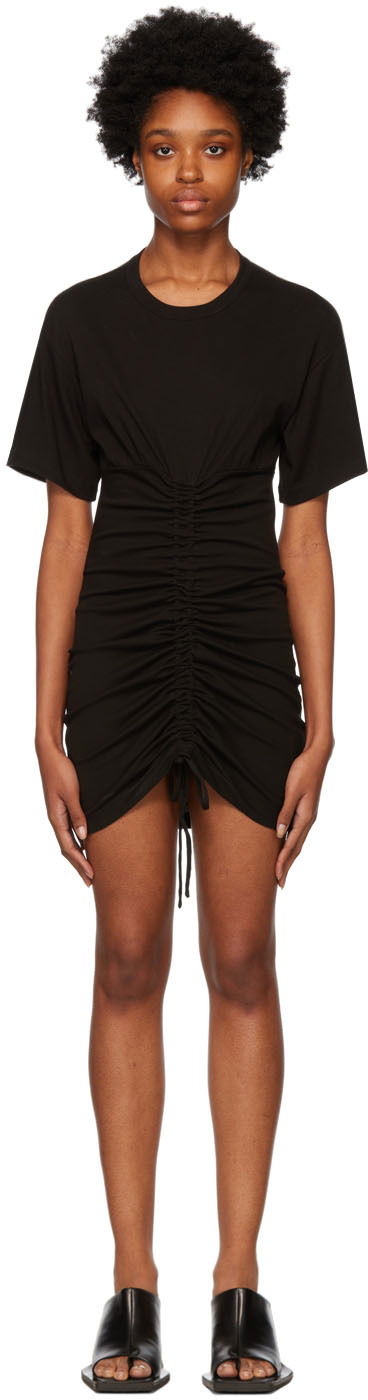 Mekko MSGM MSGM Ruched Mini Dress Musta | 3341MDA61X 227624