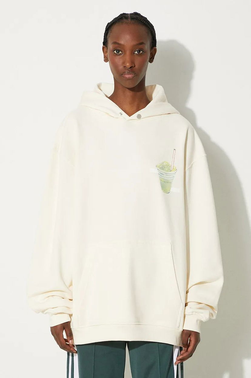 Huppari Filling Pieces Hoodie Print Beige | 80634019936