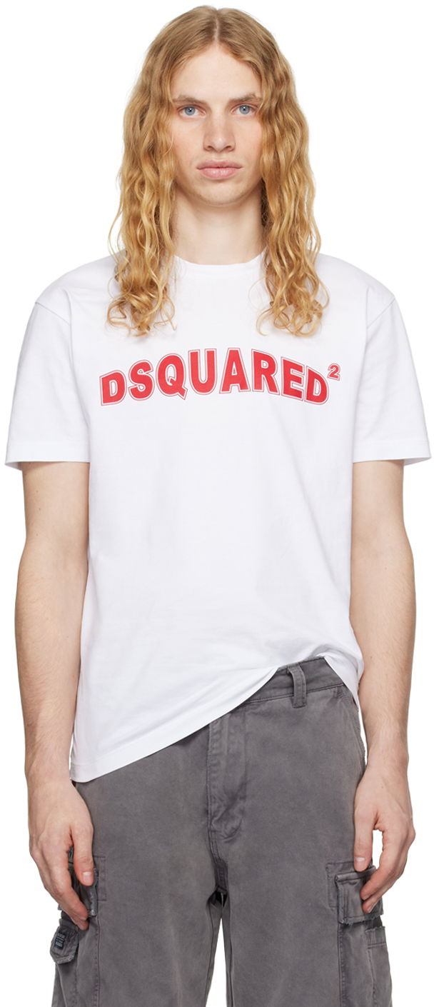 T-paita DSQUARED2 Cool Fit T-shirt With Print Valkoinen | S71GD1452_D20020, 0