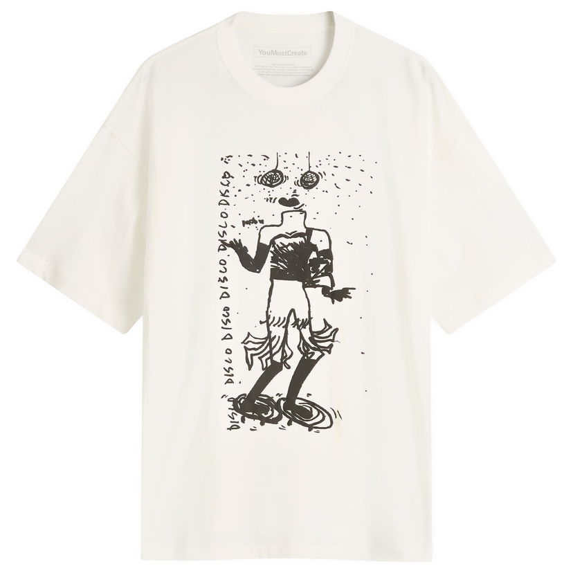 T-paita YMC Bat Girls & Acid Boys Disco Graphic T-Shirt Valkoinen | P6OZK-WHT