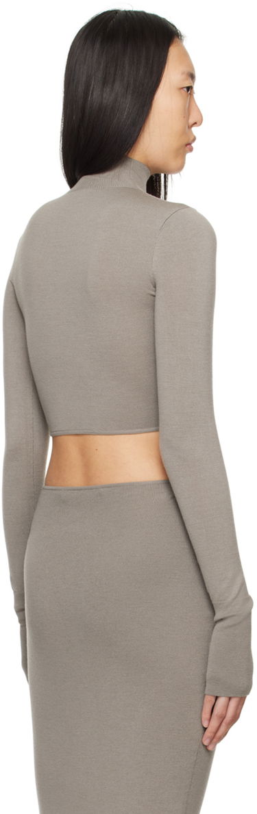 Crop top Dion Lee Mobius Loop Cutout Long Sleeve Top Harmaa | A7783PS24, 2