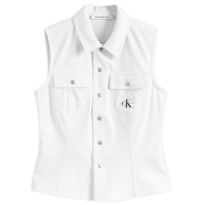 Paita CALVIN KLEIN Sheen Milano Sleeveless Valkoinen | J20J223390YAF