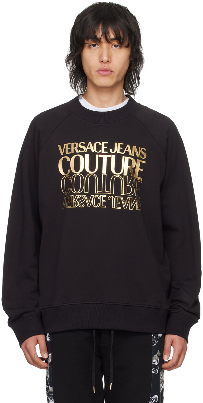 Huppari Versace Upside Down Sweatshirt Musta | E76GAIT10_ECF01T, 0