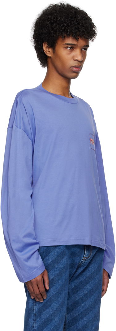 T-paita Marni Marni Logo Patch Long Sleeve T-Shirt Valkoinen | HUMU0325X1 UTC446, 4