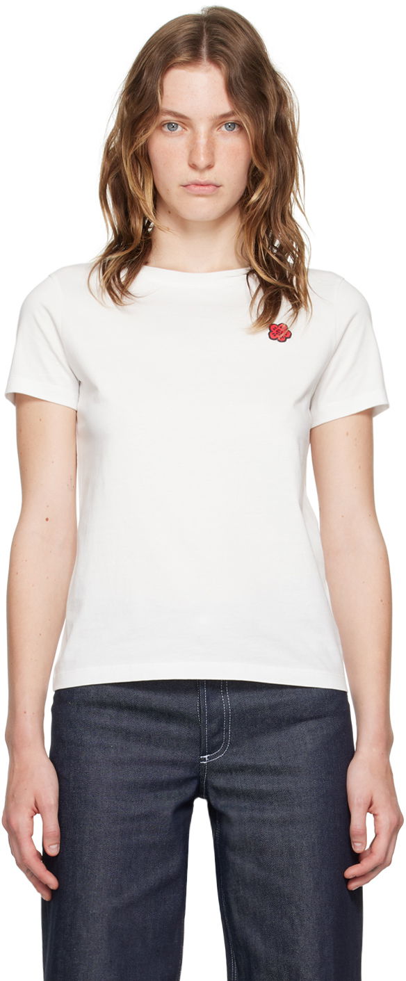 T-paita KENZO White Paris Boke Flower T-Shirt Valkoinen | FE62TS1414SO