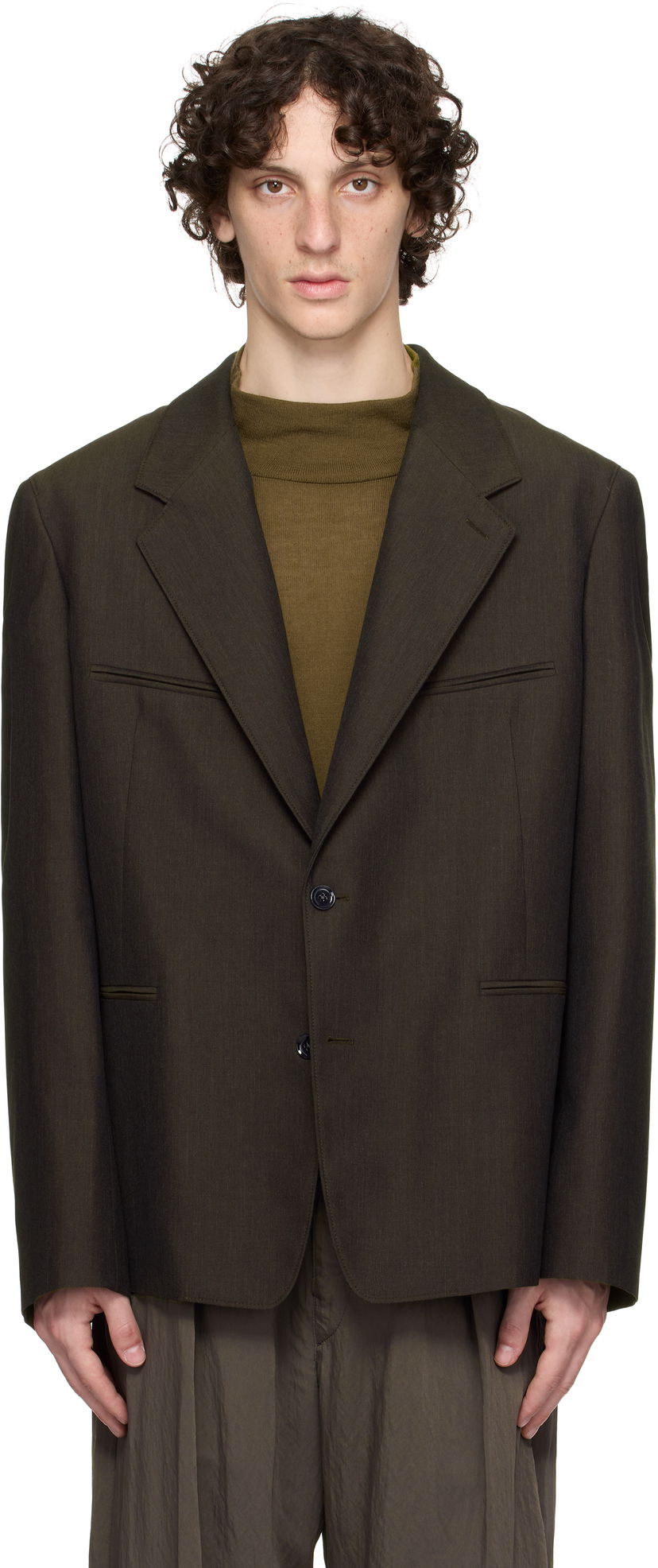 Takki LEMAIRE Lemaire Tailored SB Blazer Vihreä | JA1075 LF414