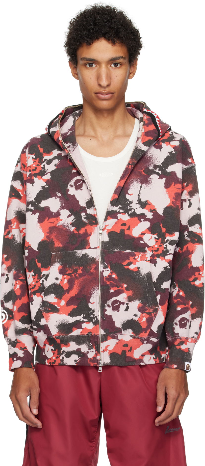 Huppari BAPE A Bathing Ape Map Camo Shark Full Zip Hoodie Monivärinen | 001ZPL301001M