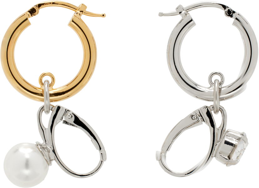 Korvakorut Maison Margiela MM6 Maison Margiela Hoop Earrings with Charms Monivärinen | SM7VG0083 P7352