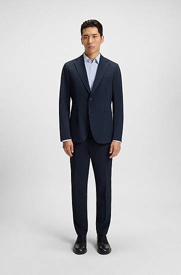 Paita BOSS Slim Fit Performance-Stretch Shirt Sininen | 50545308, 1