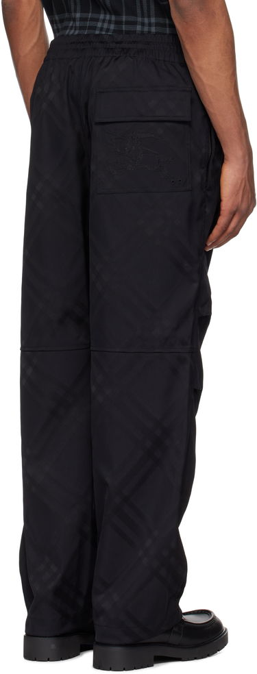 Cargo housut Burberry Burberry Check Nylon Track Pants Musta | 8103963, 2