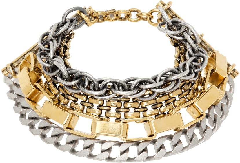 Rannerengas Maison Margiela MM6 Maison Margiela Mixed Chain Bracelet Metallinen | SM6UY0085 P7214