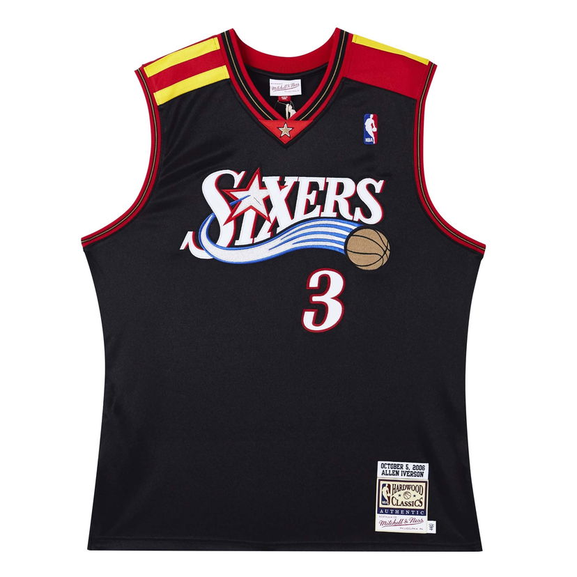 Jersey Mitchell & Ness Philadelphia 76ers 'Allen Iverson'  Authentic Basketball Jersey Musta | AJY4GS20035-P76BLCK06AIV