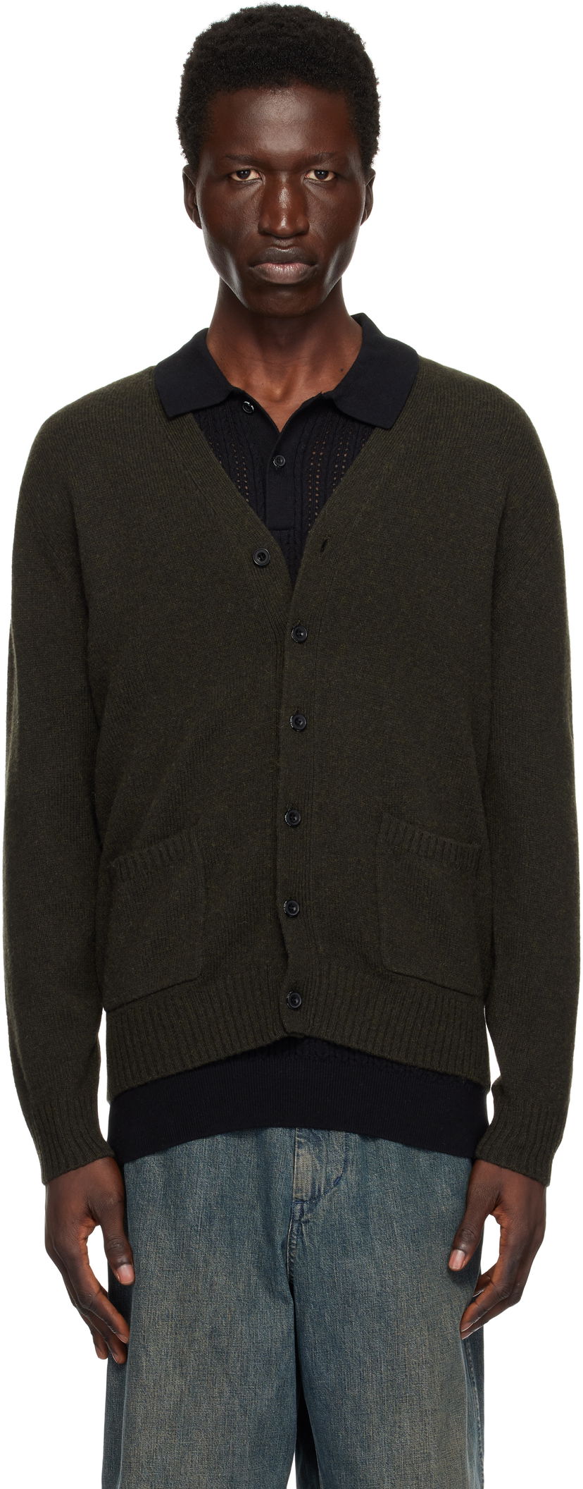 Villapaita BEAMS BEAMS PLUS 7G Cardigan Vihreä | 38150094103