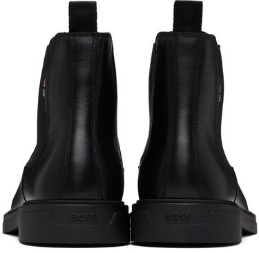 Kengänhoito BOSS Nappa Leather Chelsea Boots with Signature Stripe Musta | 50552527, 2