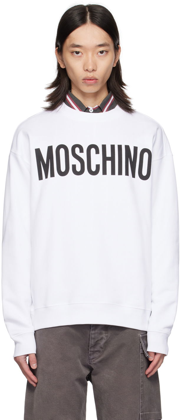 Huppari Moschino Sweatshirt With Printed Logo Valkoinen | 242ZRA170170281001