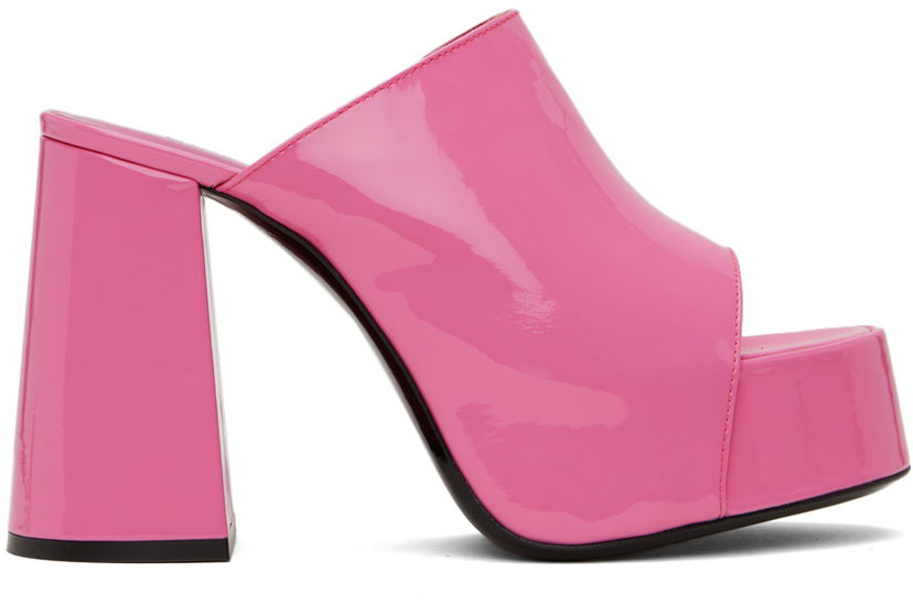 Tennarit ja kengät BY FAR Brad Patent Leather Platform Sandals Vaaleanpunainen | 23SSBRAMLPPP