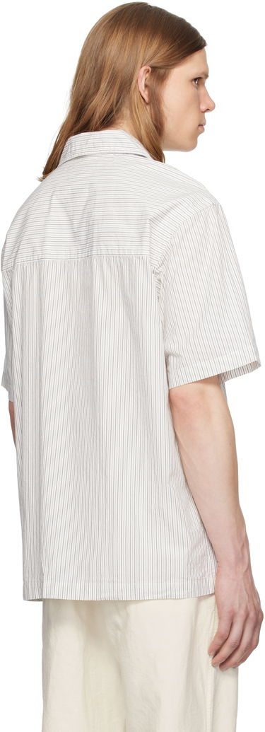 Paita NORSE PROJECTS Norse Projects Mads Poplin Stripe Short Sleeve Shirt Valkoinen | N40-0831, 2