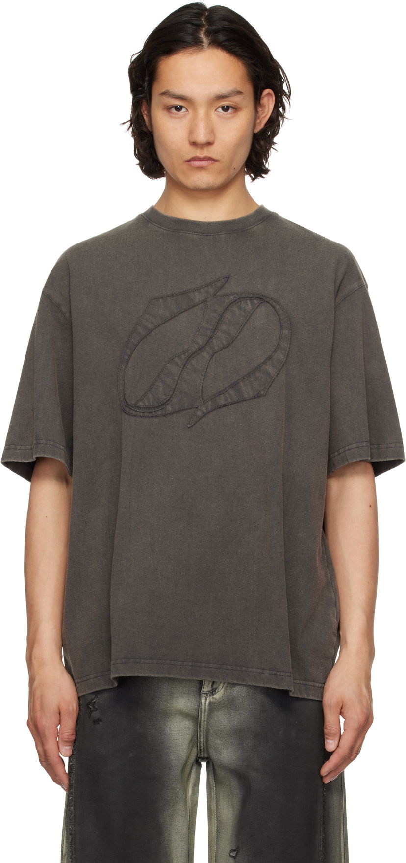 T-paita We11done We11done Selldone Patch T-Shirt Harmaa | WD-TT1-25-757-U-CH