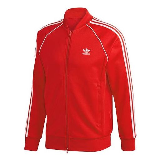 Bomber-takki adidas Originals Originals Casual Breathable Stripe Jacket Punainen | GF0196
