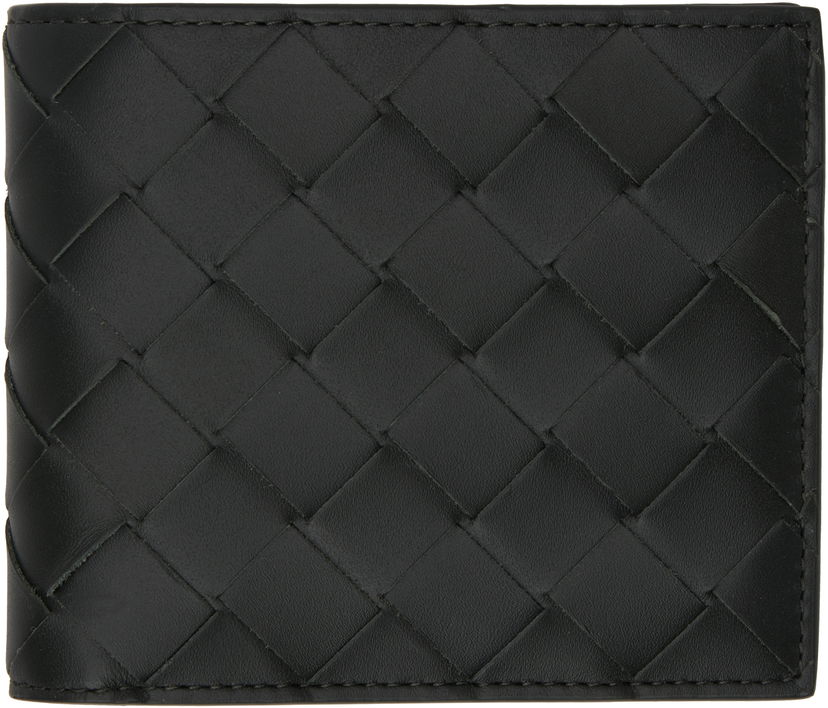 Lompakko Bottega Veneta Bi-Fold Leather Wallet Musta | 605721 VCPQG 3475