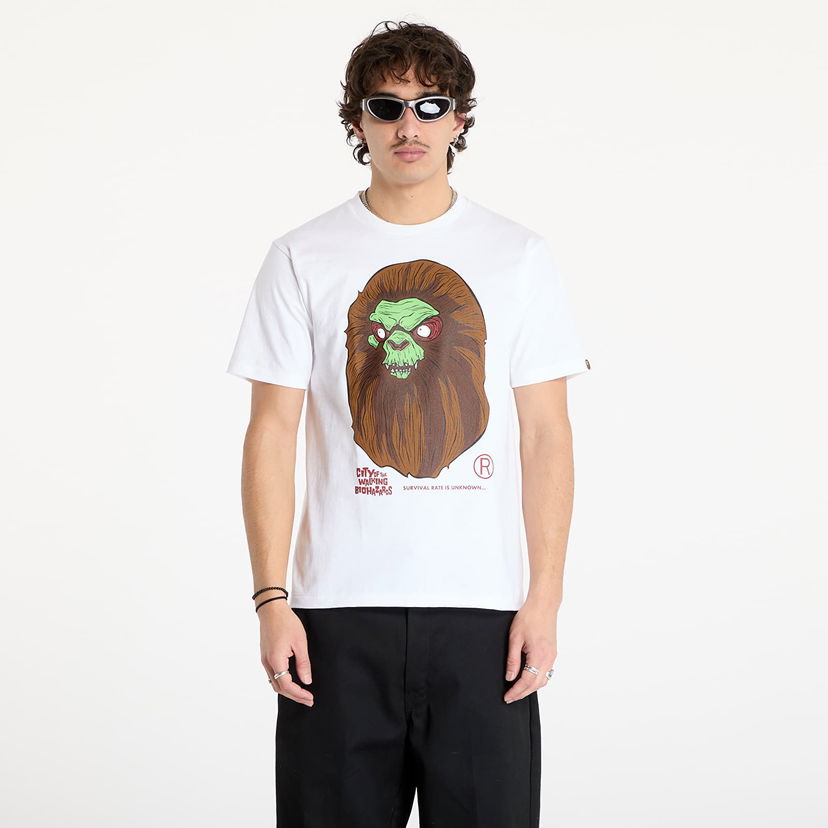 T-paita BAPE Horror Mad Face Tee Valkoinen | 001TEK701018F WHT