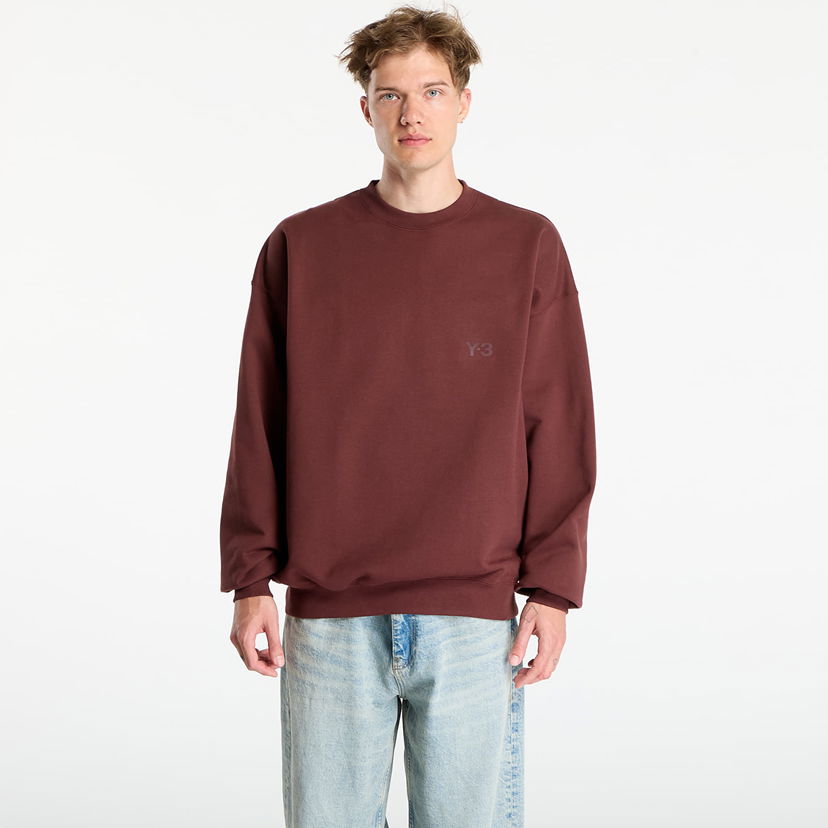 Huppari Y-3 Fl Crew Sweat UNISEX Mystery Brown M Ruskea | KB4684