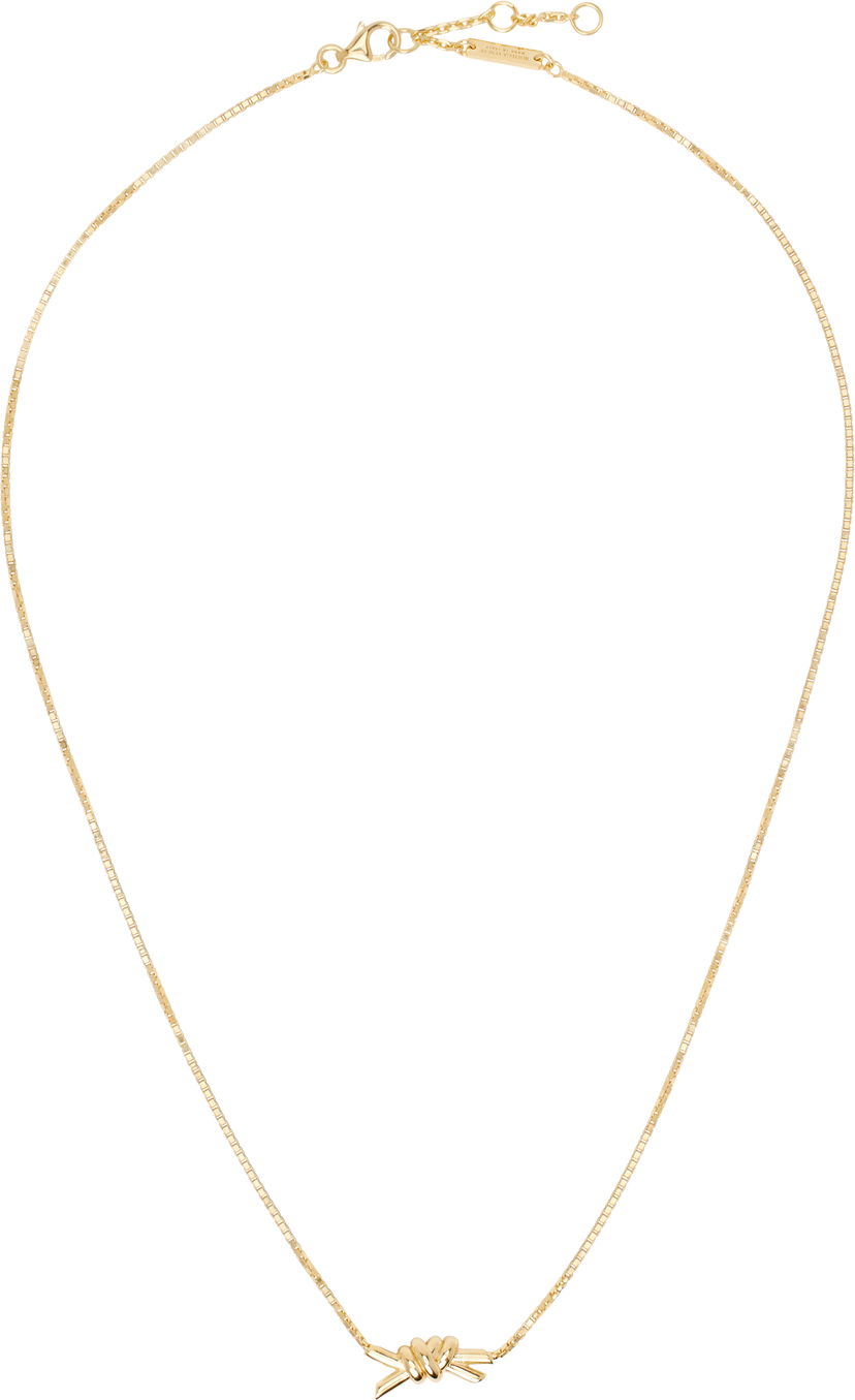 Kaulakoru Bottega Veneta Knot Gold Necklace Metallinen | 815932 VAHU0