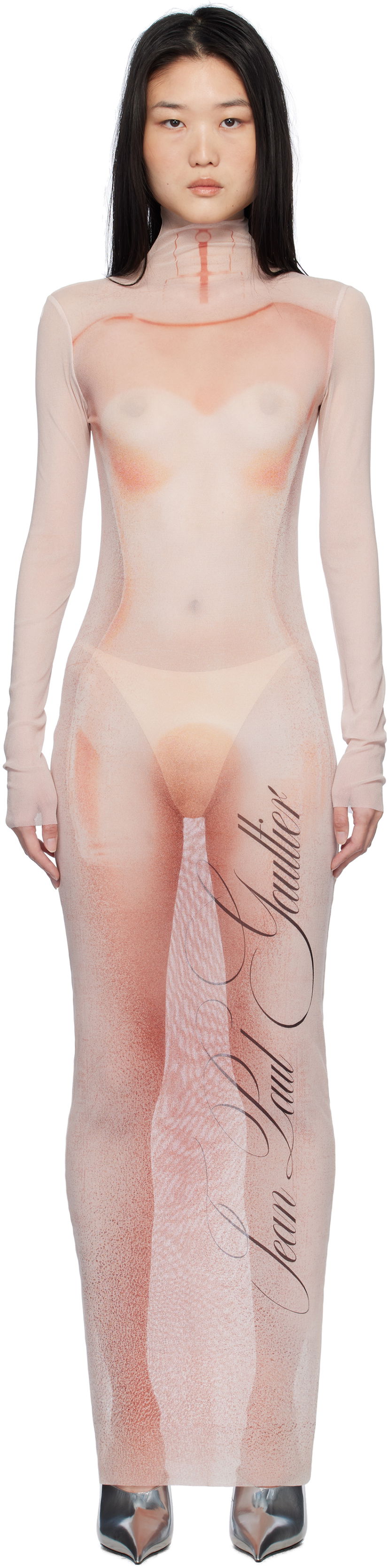 Mekko Jean Paul Gaultier Gaultier 'Le Classique' Long Dress Vaaleanpunainen | 25/33-F-RO368-T577-2026
