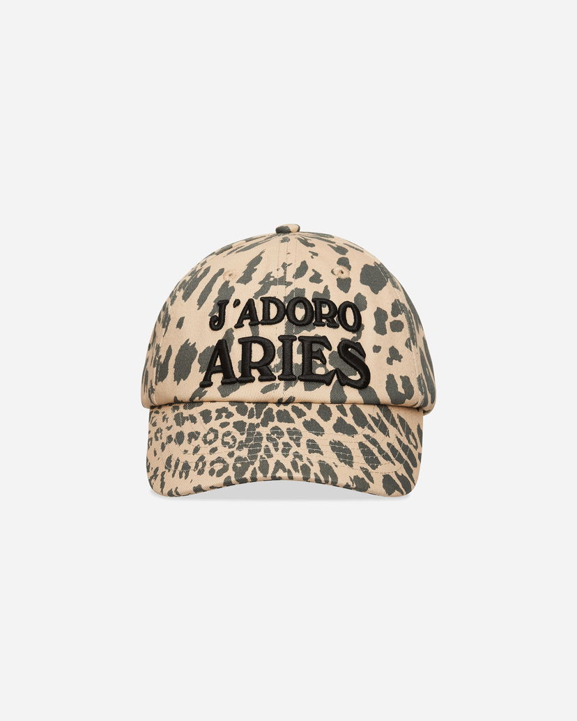 Korkki Aries Aries Leopard Print Baseball Cap Beige | AR9000604 Beige