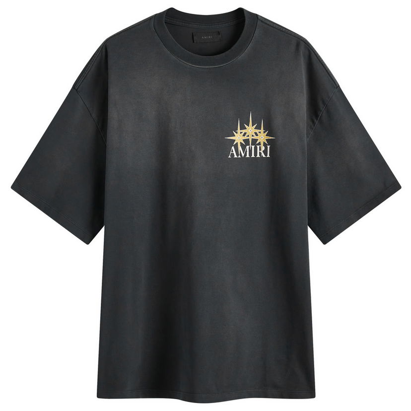 T-paita AMIRI AMIRI Starburst Oversized T-Shirt, Size Large Musta | AMJYTE1179-001