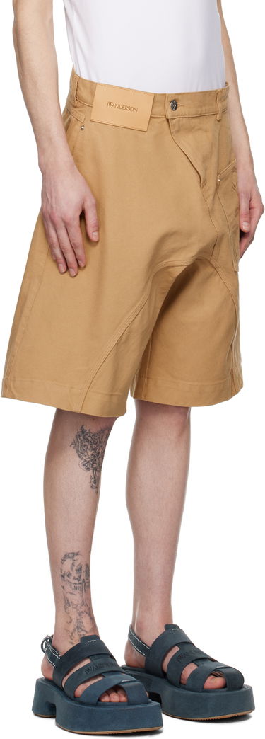 Shortsit JW Anderson JW Anderson Twisted Workwear Shorts Beige | SR0108-PG1744, 1