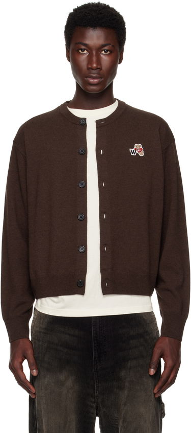 Villapaita We11done We11done Single Patch Cardigan Ruskea | WD-KC2-25-611-U-BR, 0