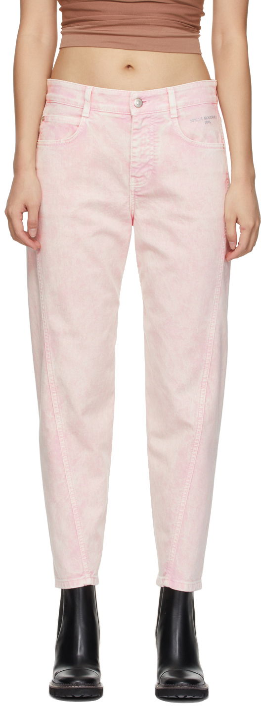 Jeans Stella McCartney Twisted Seam Jeans Vaaleanpunainen | 604339SOH59
