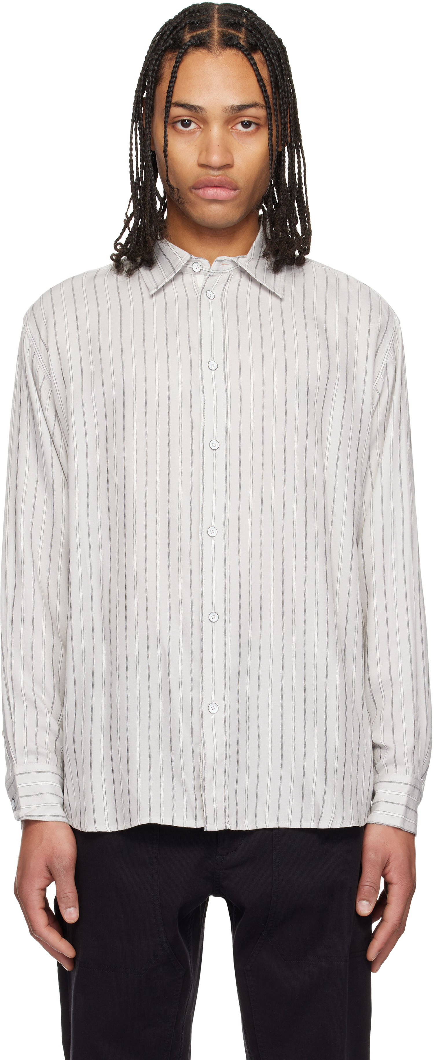 Paita rag & bone rag & bone Matthew Striped Shirt Valkoinen | MBW24HA006PKML, 0