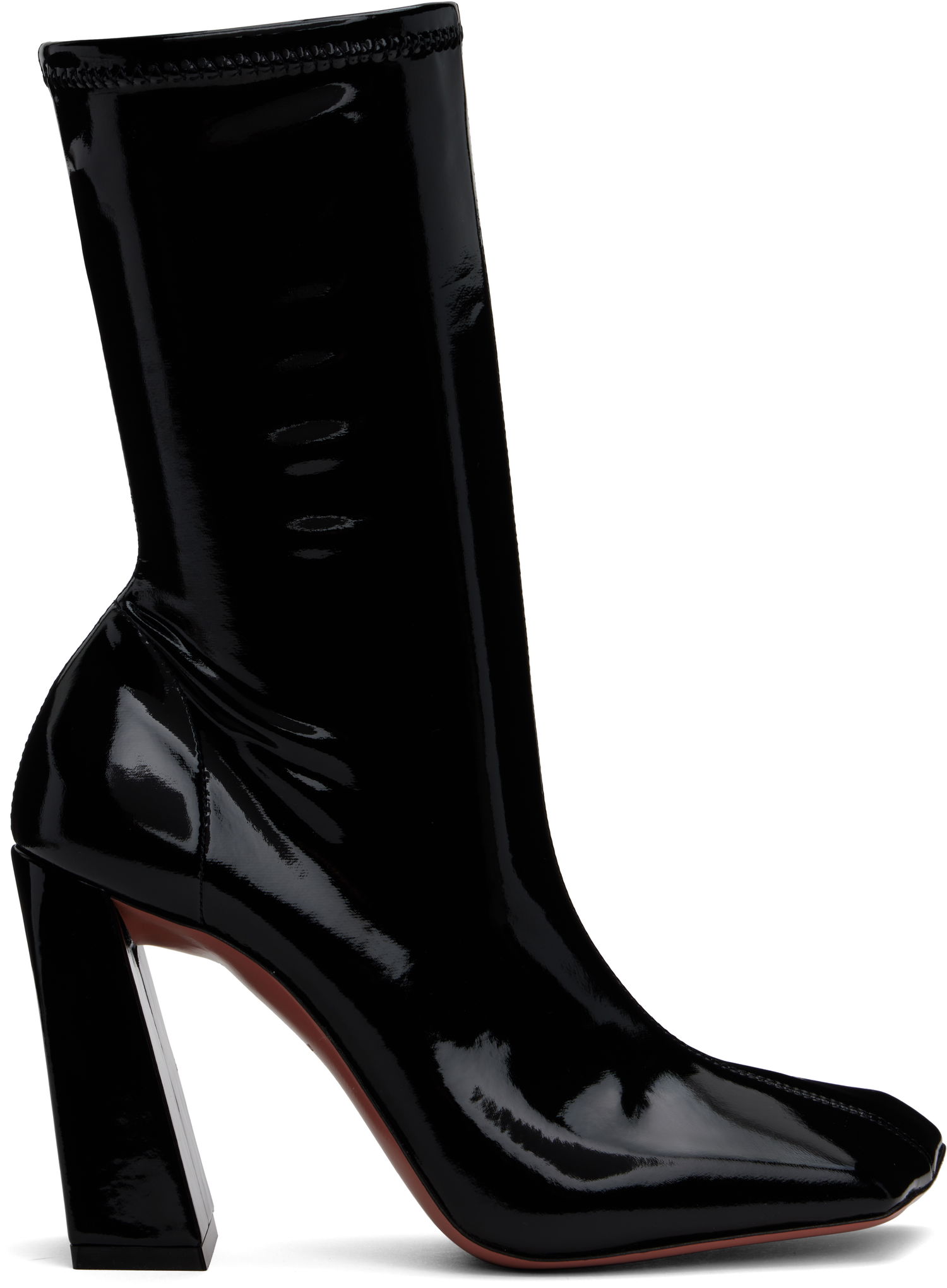 Vaatteet Amina Muaddi Amina Muaddi Marine Stretch Boots Musta | MARINE STRETCH BOOTIE 95 LATEX, 0