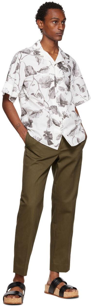 Paita Erdem Erdem Philip Leaf-Print Shirt Valkoinen | MF22_503MLLWP PHILIP, 3