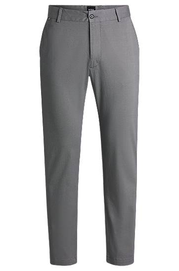 Housut BOSS Regular Fit Stretch Cotton Trousers Harmaa | 50540906
