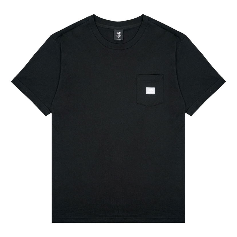 Paita New Balance Pocket Logo Round Neck T-Shirt Musta | AMT01567-BK