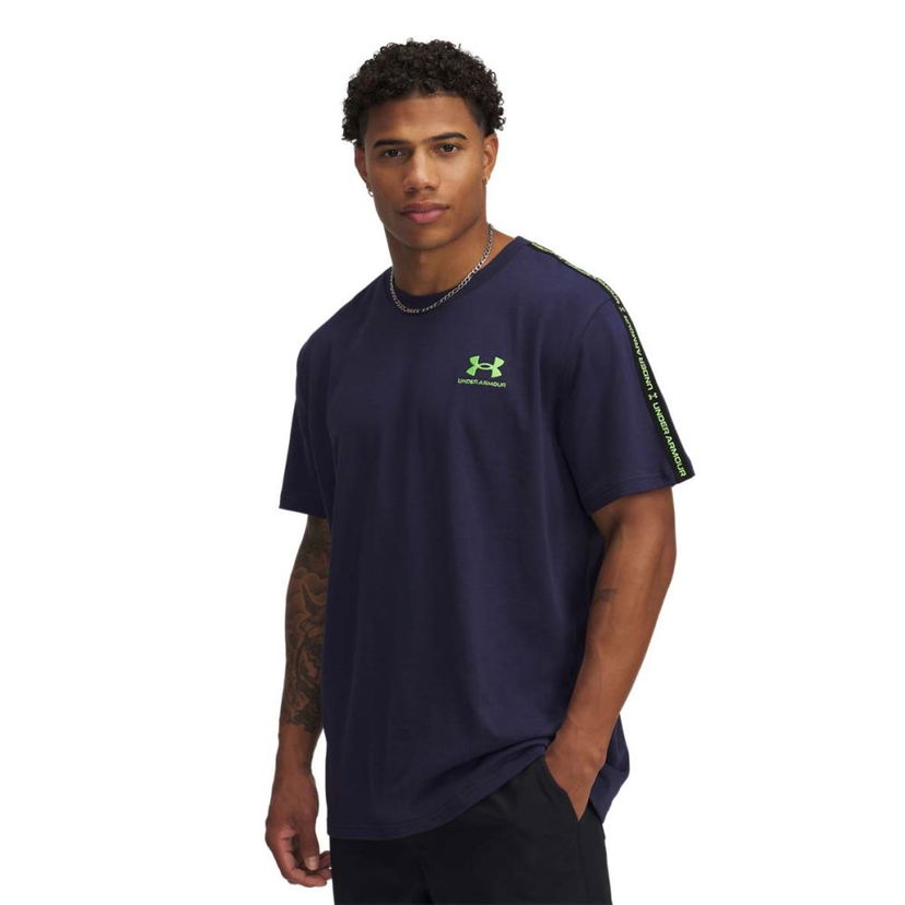 T-paita Under Armour Icon Taping T-Shirt Tummansininen | 1390300-411