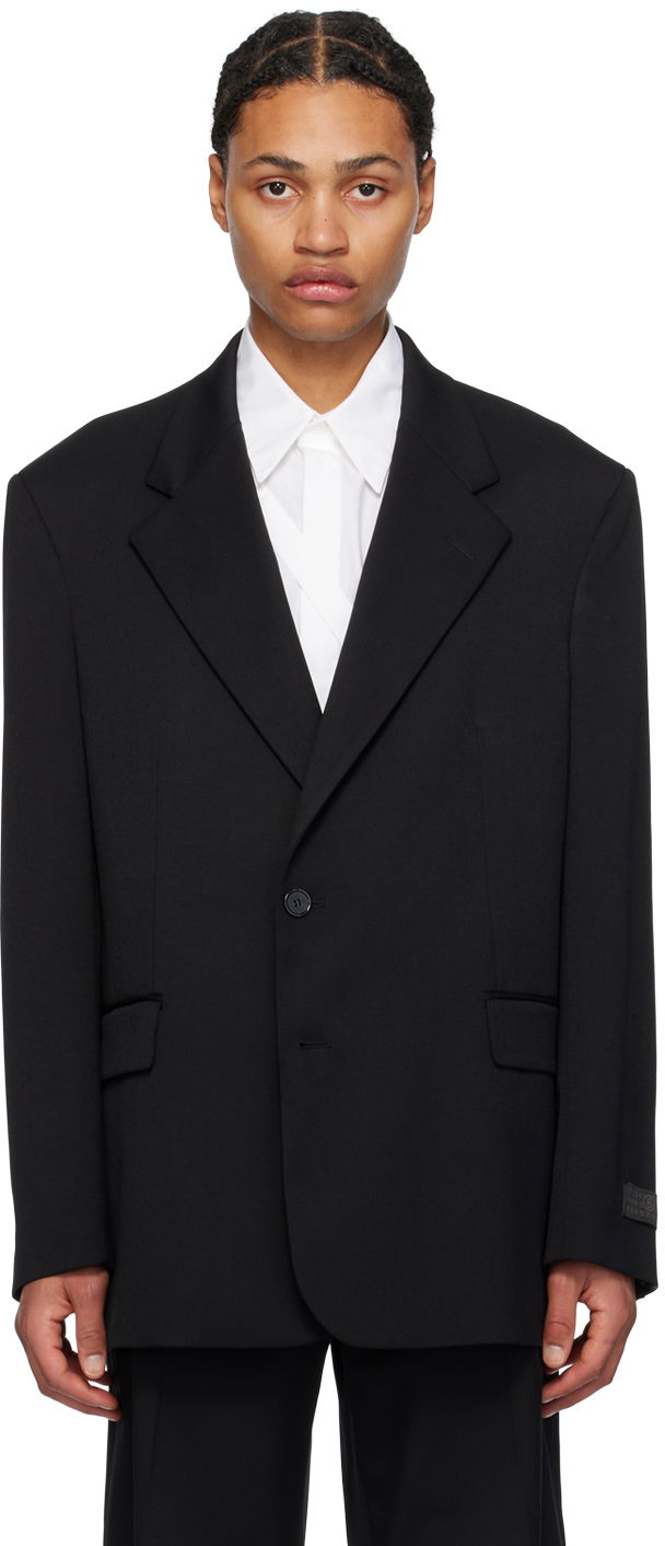 Takit Maison Margiela MM6 Patch Blazer Musta | SH0BN0008 S47848, 0