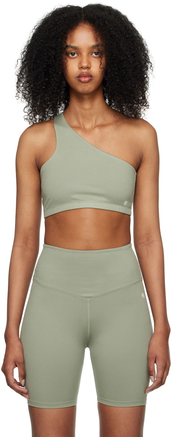 Rintaliivit Anine Bing Jules One Shoulder Sports Bra Vihreä | S-10-9157-340