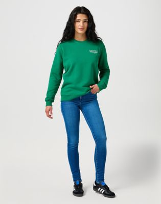 Villapaita Wrangler Wrangler Regular Fit Crewneck Sweatshirt Vihreä | 112356509:XXL, 0