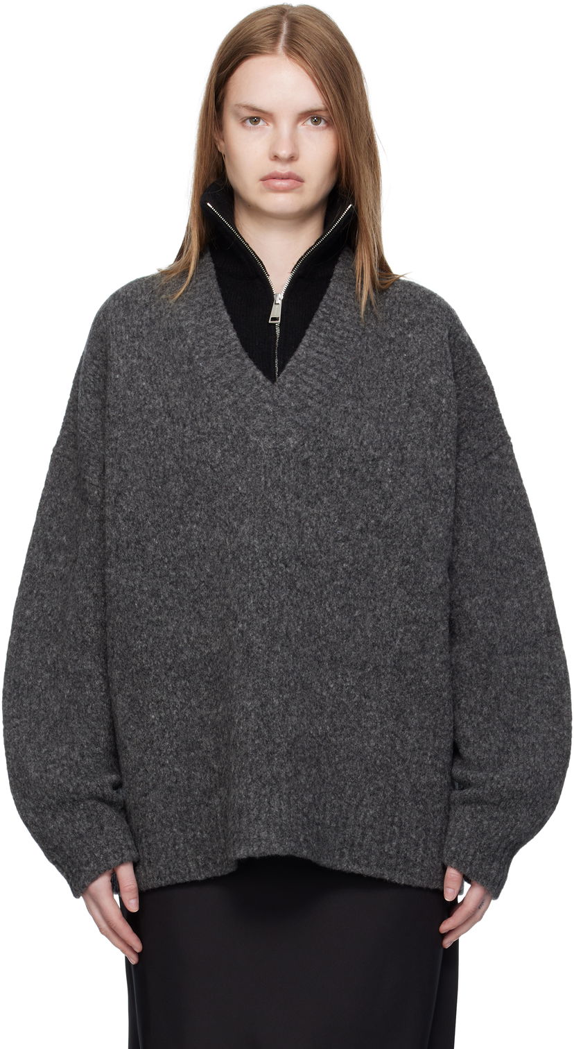 Villapaita Nanushka Nanushka Kylen Half-Zip Sweater Harmaa | NU25PFSW17197